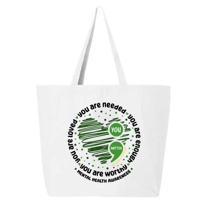 You Matter Mental Health Awareness Heart 25L Jumbo Tote