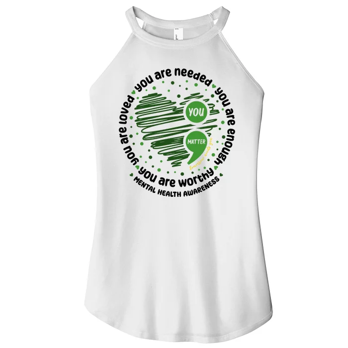 You Matter Mental Health Awareness Heart Women’s Perfect Tri Rocker Tank