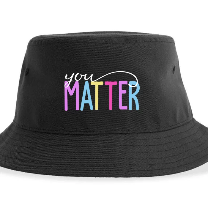 You Matter Mental Health Awareness Colorful Sustainable Bucket Hat