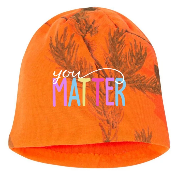 You Matter Mental Health Awareness Colorful Kati - Camo Knit Beanie