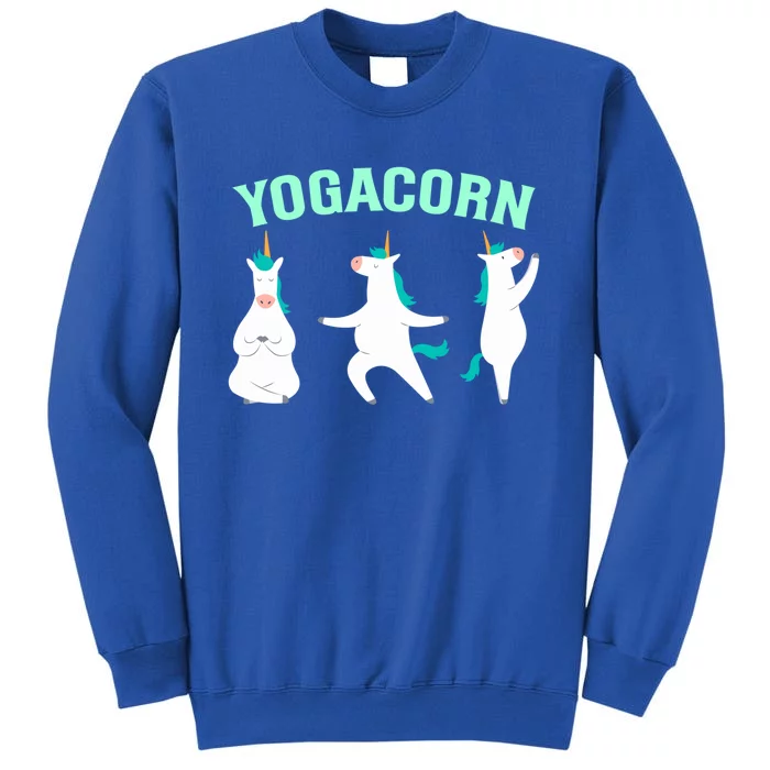 Yogacorn Magical Namaste Unicorns Funny Yoga Meditation Gift Tall Sweatshirt