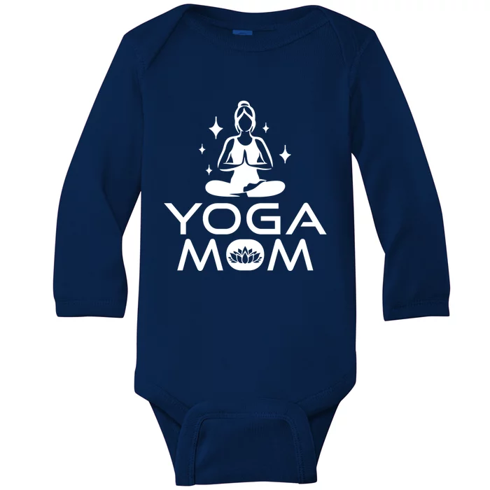 Yoga Mom Namaste Yogi Buddhism Mothers Day Meditation Cool Gift Baby Long Sleeve Bodysuit