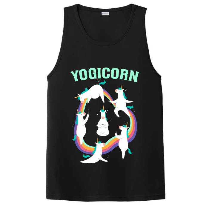 Yogicorn Magical Namaste Unicorn Funny Yoga Meditation Gift Performance Tank