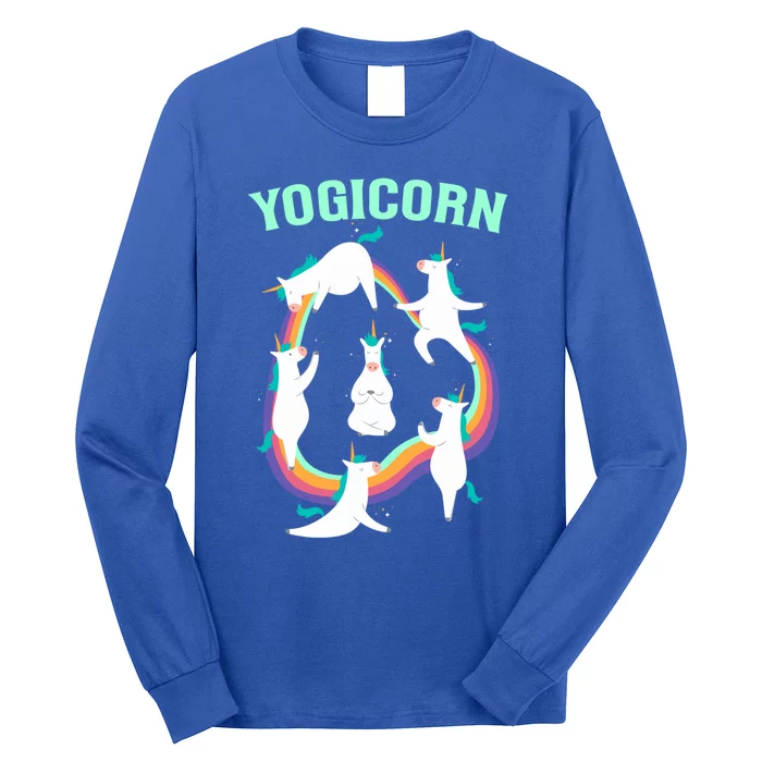 Yogicorn Magical Namaste Unicorn Funny Yoga Meditation Gift Long Sleeve Shirt