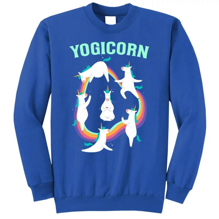 Yogicorn Magical Namaste Unicorn Funny Yoga Meditation Gift Tall Sweatshirt