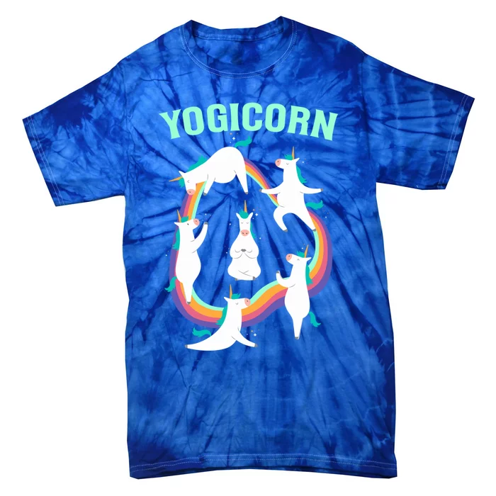 Yogicorn Magical Namaste Unicorn Funny Yoga Meditation Gift Tie-Dye T-Shirt