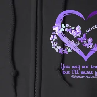 You May Not Remember AlzheimerS Disease Full Zip Hoodie