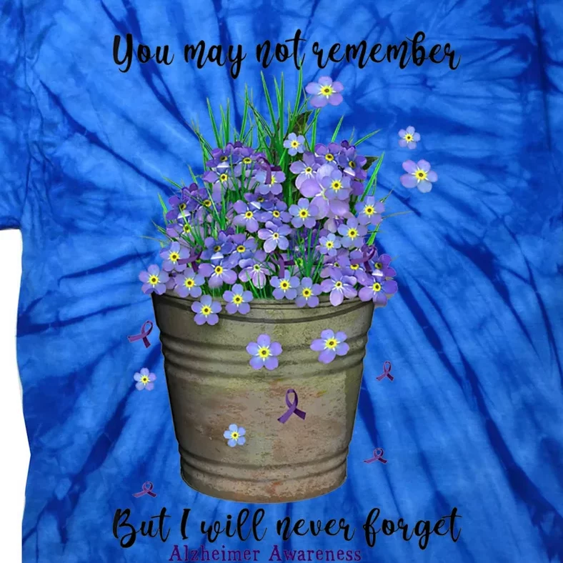 You May Not Remember But I Will Never Forget Alzheimer Meaningful Gift Tie-Dye T-Shirt