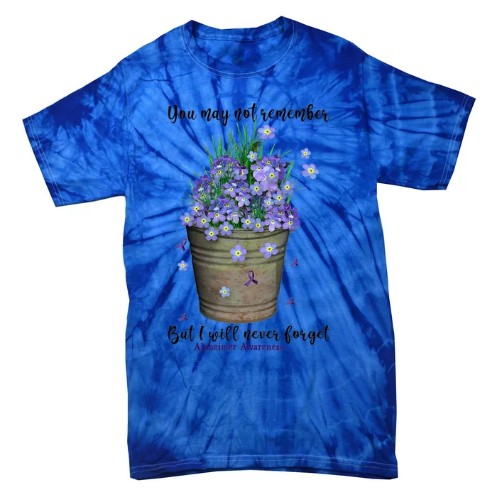 You May Not Remember But I Will Never Forget Alzheimer Meaningful Gift Tie-Dye T-Shirt