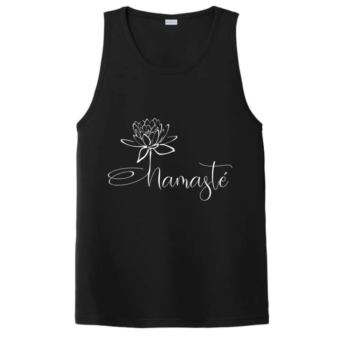 Yoga Mamas Outfit Namasté Lotus Flower Black Great Gift Performance Tank