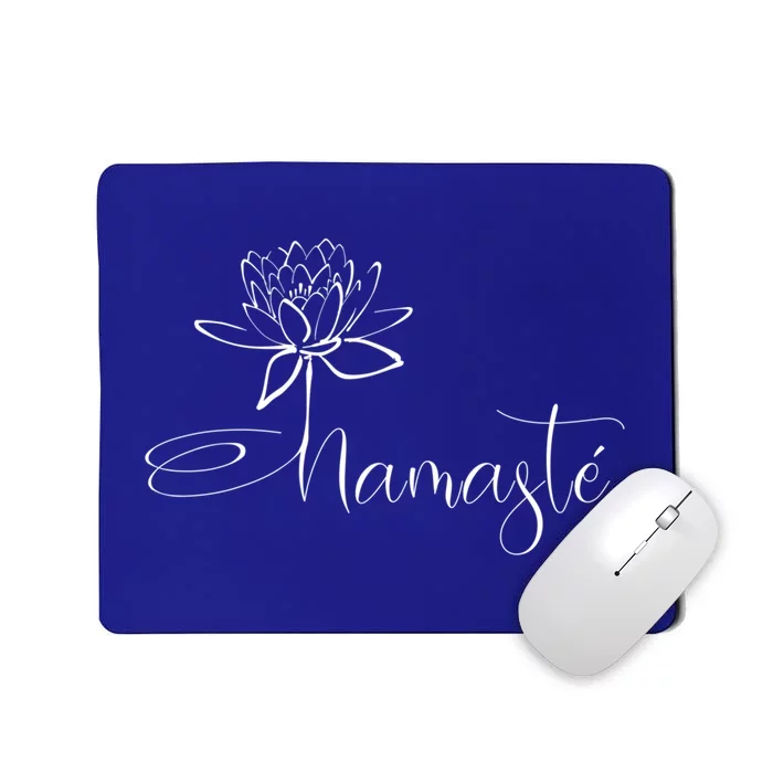 Yoga Mamas Outfit Namasté Lotus Flower Black Gift Mousepad