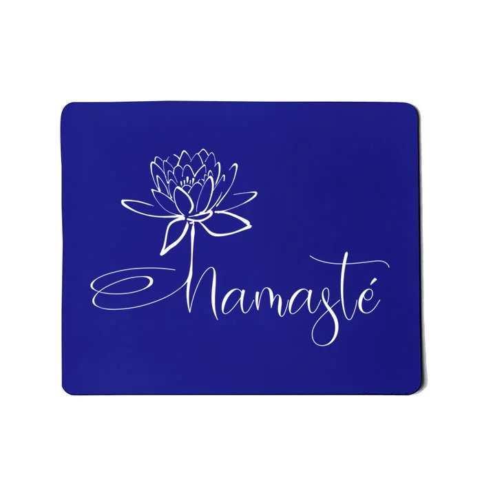 Yoga Mamas Outfit Namasté Lotus Flower Black Gift Mousepad