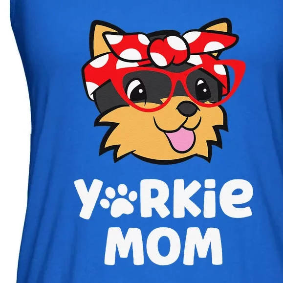 Yorkie Mom Proud Yorkshire Terrier Mama Mom Ladies Essential Flowy Tank