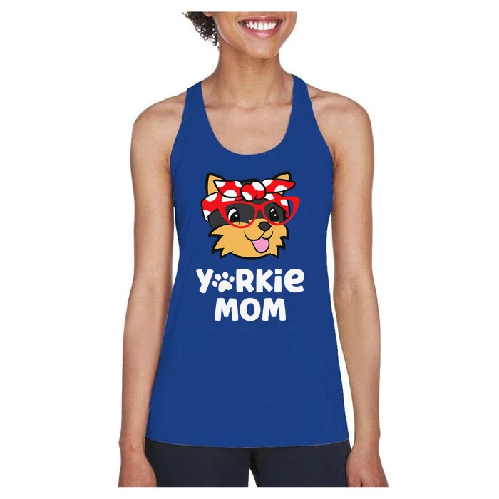 Yorkie Mom Proud Yorkshire Terrier Mama Mom Women's Racerback Tank