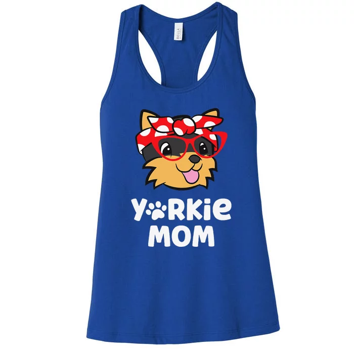 Yorkie Mom Proud Yorkshire Terrier Mama Mom Women's Racerback Tank