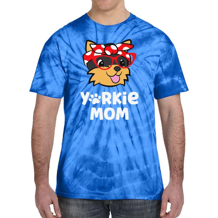 Yorkie Mom Proud Yorkshire Terrier Mama Mom Tie-Dye T-Shirt