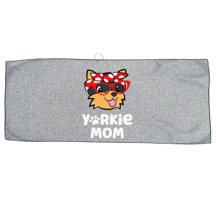 Yorkie Mom Proud Yorkshire Terrier Mama Mom Large Microfiber Waffle Golf Towel