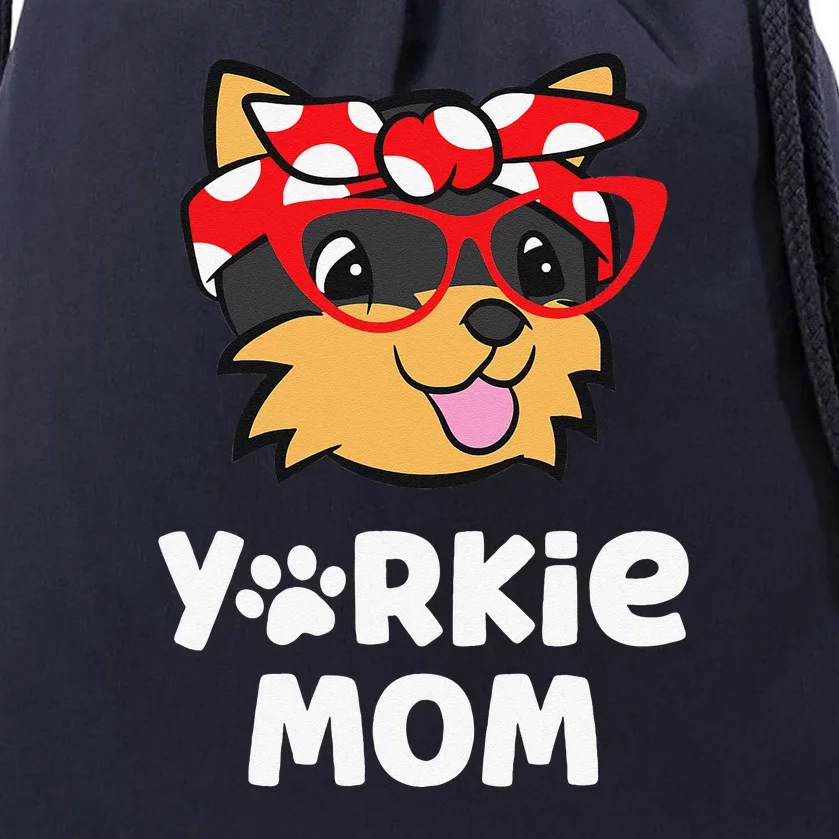 Yorkie Mom Proud Yorkshire Terrier Mama Mom Drawstring Bag