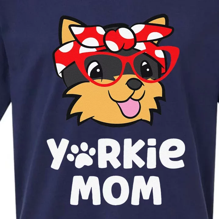 Yorkie Mom Proud Yorkshire Terrier Mama Mom Sueded Cloud Jersey T-Shirt