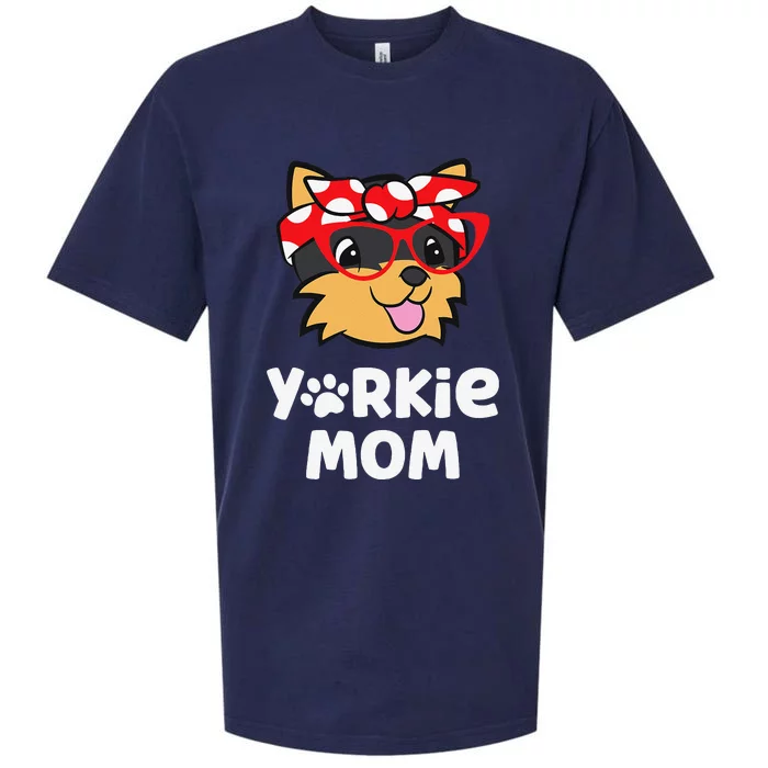 Yorkie Mom Proud Yorkshire Terrier Mama Mom Sueded Cloud Jersey T-Shirt