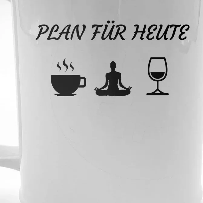 Yoga Mein Plan For Today Coffee Wine Meditation Gift Funny Gift Front & Back Beer Stein