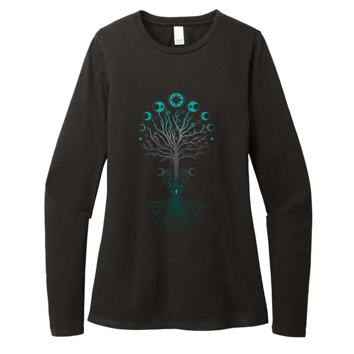 Yggdrasil Moon Phases Tree Of Life Premium Womens CVC Long Sleeve Shirt