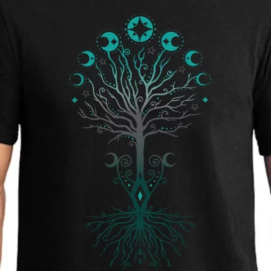 Yggdrasil Moon Phases Tree Of Life Premium Pajama Set