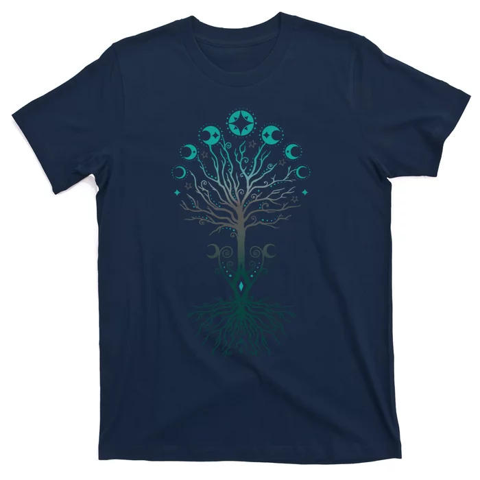 Yggdrasil Moon Phases Tree Of Life Premium T-Shirt