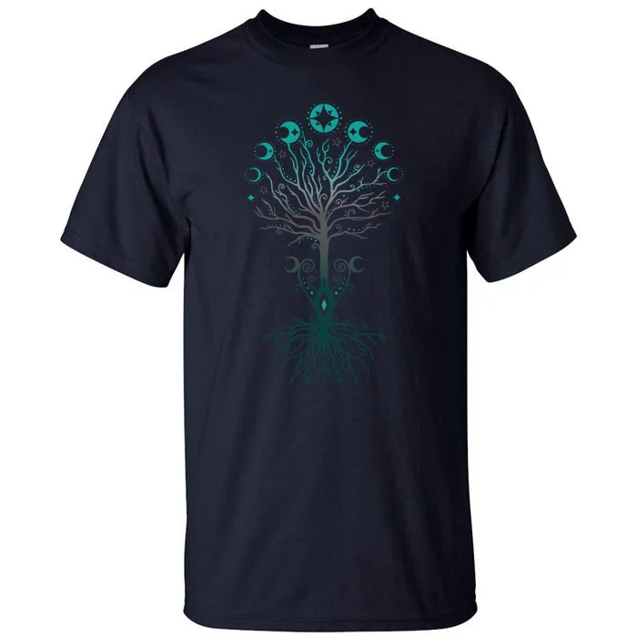 Yggdrasil Moon Phases Tree Of Life Premium Tall T-Shirt