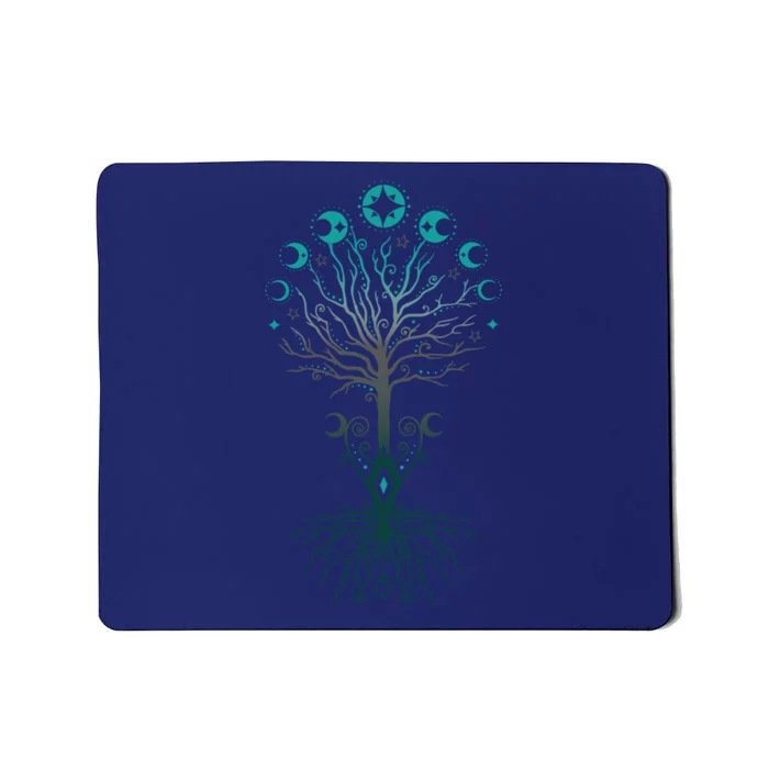 Yggdrasil Moon Phases Tree Of Life Premium Mousepad