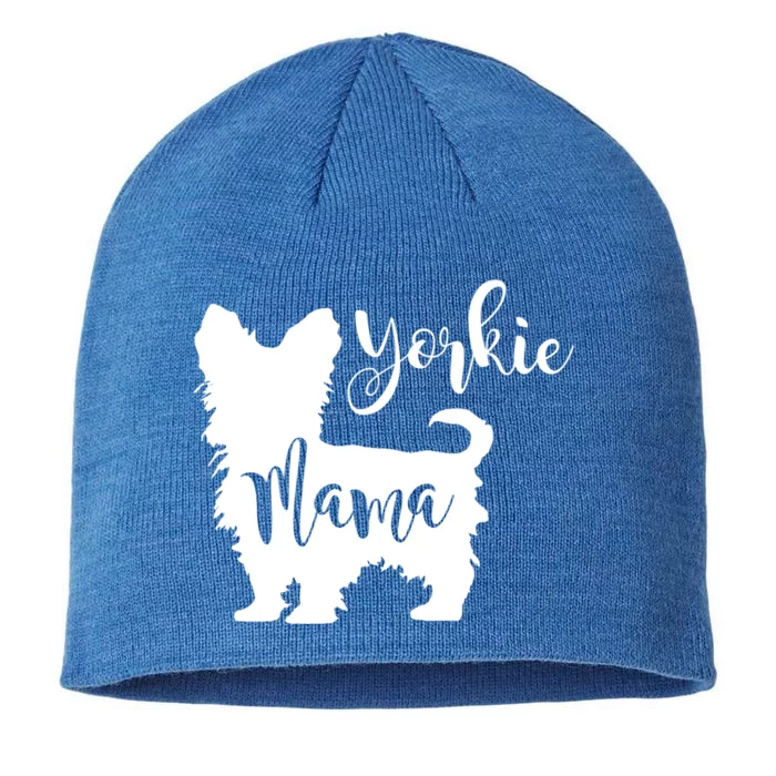 Yorkie Mama Profile Yorkshire Terrier Fun Dog Mom Gift Meaningful Gift 8 1/2in Sustainable Knit Beanie