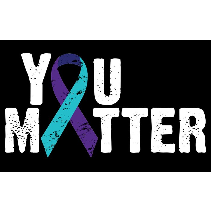 You Matter Purple Teal Ribbon Suicide Prevention Awareness Bumper Sticker