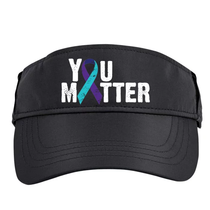 You Matter Purple Teal Ribbon Suicide Prevention Awareness Adult Drive Performance Visor