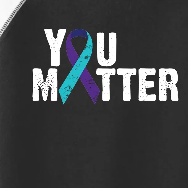 You Matter Purple Teal Ribbon Suicide Prevention Awareness Toddler Fine Jersey T-Shirt