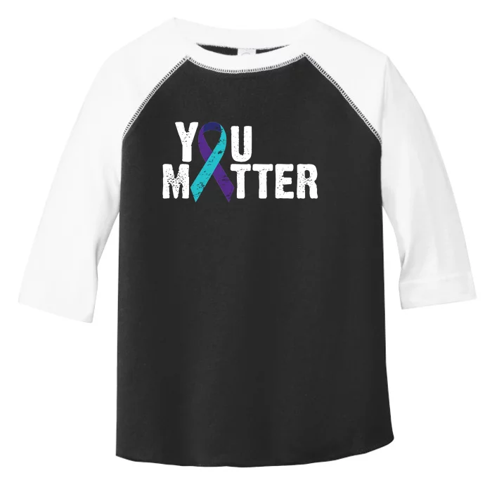 You Matter Purple Teal Ribbon Suicide Prevention Awareness Toddler Fine Jersey T-Shirt