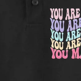 You Matter Retro Groovy Tal Health Awareness Self Care Dry Zone Grid Performance Polo