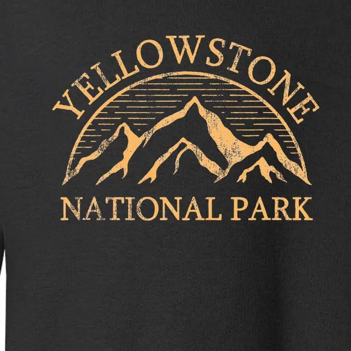 Yellowstone Mountain Retro National Park Souvenir Toddler Sweatshirt