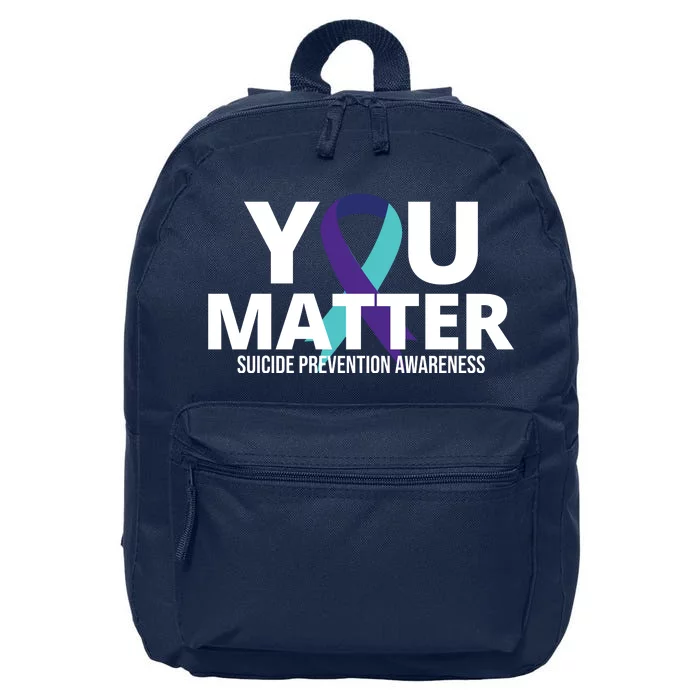 You Matter Suicide Prevention Awareness Ribbon 16 in Basic Backpack