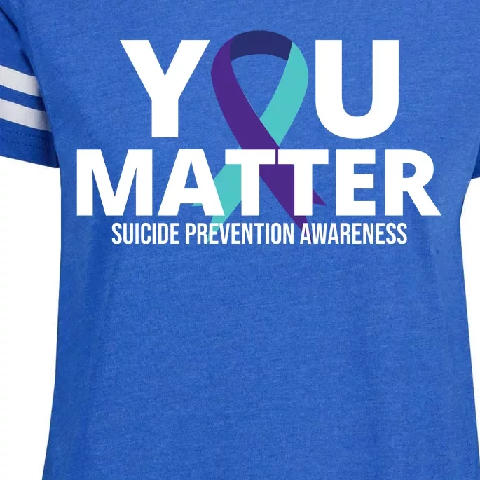 You Matter Suicide Prevention Awareness Ribbon Enza Ladies Jersey Football T-Shirt