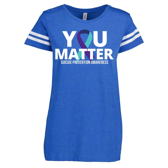 You Matter Suicide Prevention Awareness Ribbon Enza Ladies Jersey Football T-Shirt