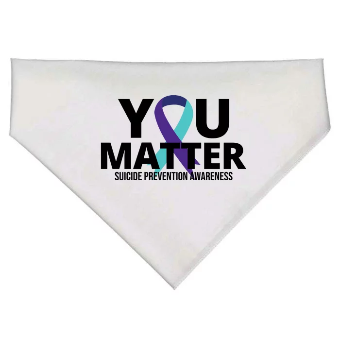 You Matter Suicide Prevention Awareness Ribbon USA-Made Doggie Bandana