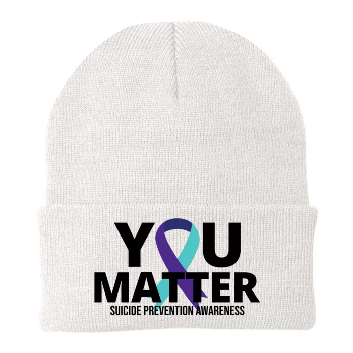 You Matter Suicide Prevention Awareness Ribbon Knit Cap Winter Beanie