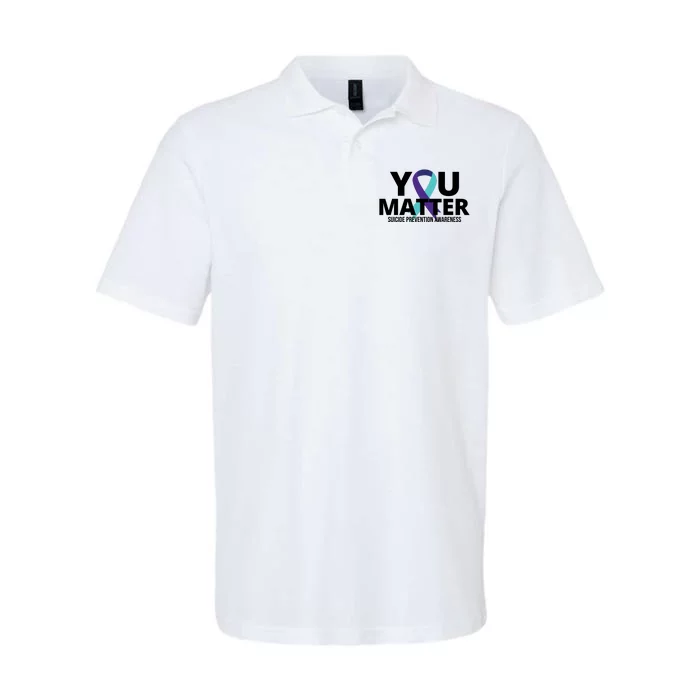 You Matter Suicide Prevention Awareness Ribbon Softstyle Adult Sport Polo