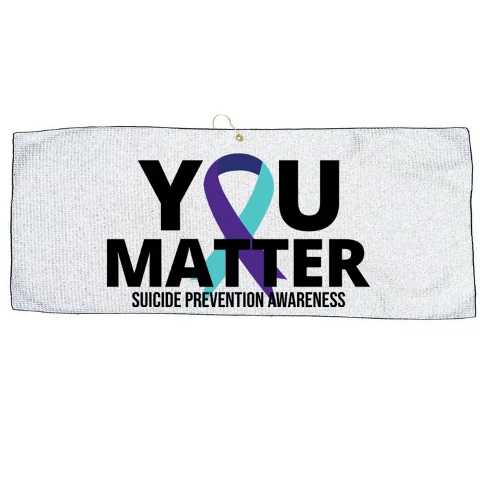 You Matter Suicide Prevention Awareness Ribbon Large Microfiber Waffle Golf Towel