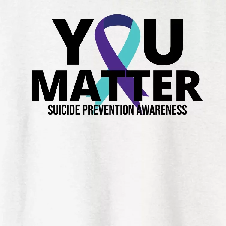 You Matter Suicide Prevention Awareness Ribbon Women's Crop Top Tee