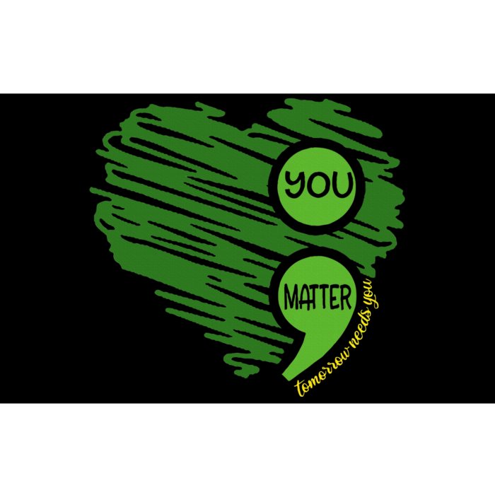 You Matter Semicolon Heart Retro Mental Health Awareness Bumper Sticker