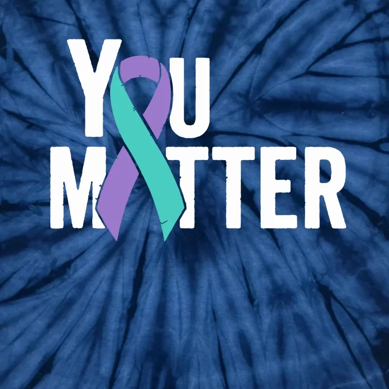 You Matter Suicide Prevention Teal Purple Awareness Ribbon Tie-Dye T-Shirt