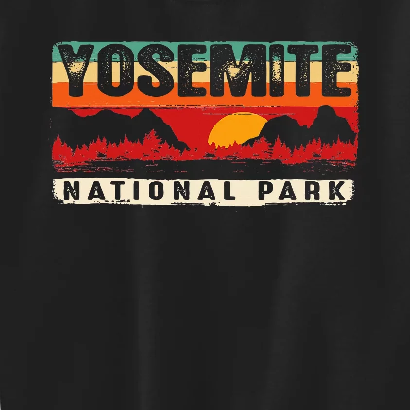 Yosemite Mountain Sunset Yosemite National Park Kids Sweatshirt