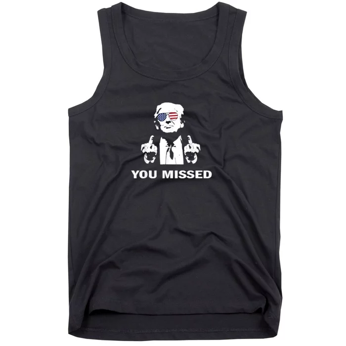 You Missed Shot Republican Pro Trump President 2024 Tank Top