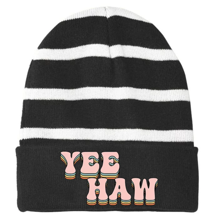 Yoga Meditation Spiritual Body Energy Chakra Striped Beanie with Solid Band